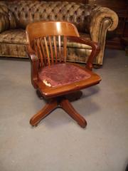Beautiful Antique Mahogany Office Chair in Perfect Condition
