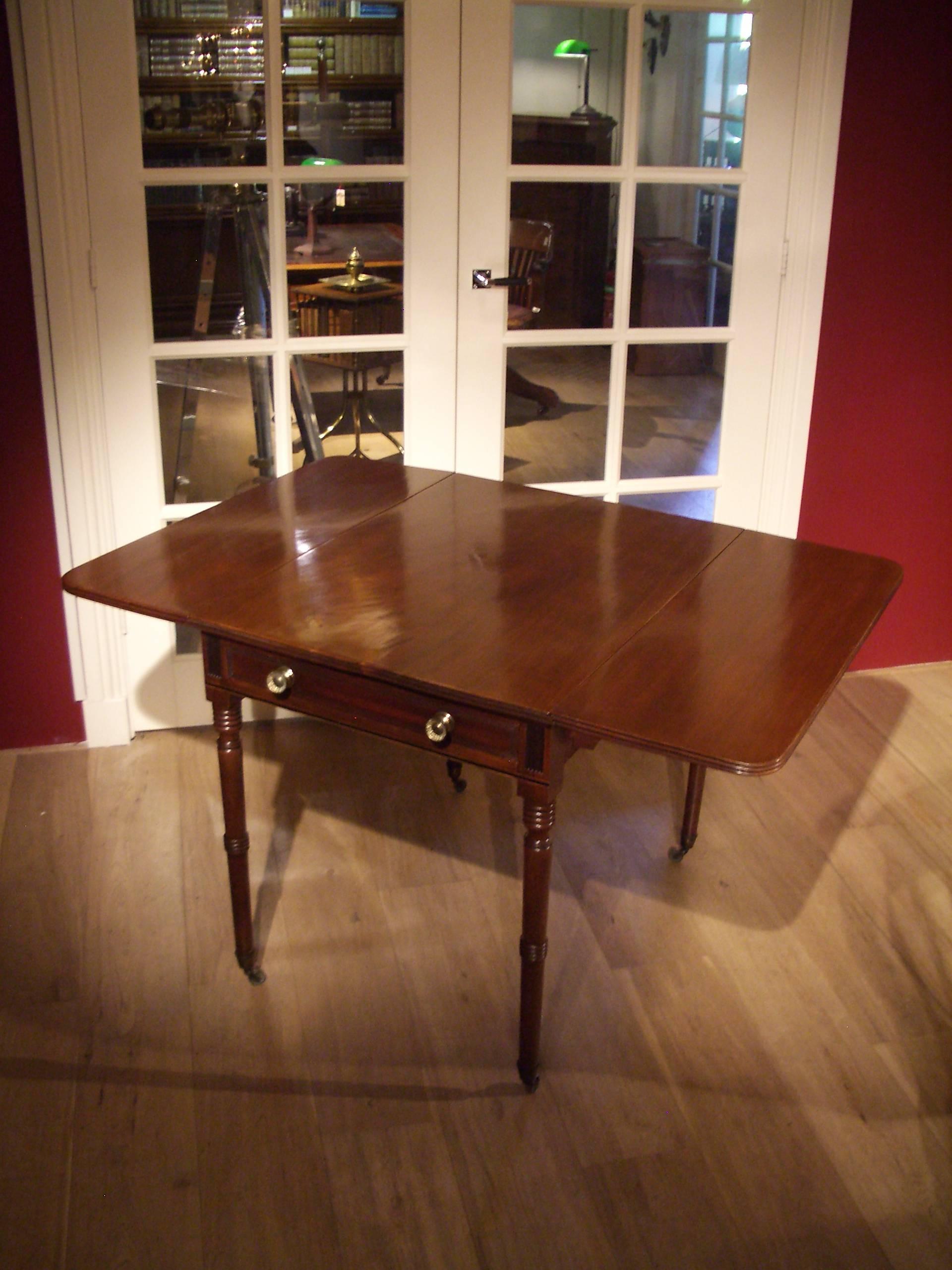 19th Century Mahogany Pembroke Table 1