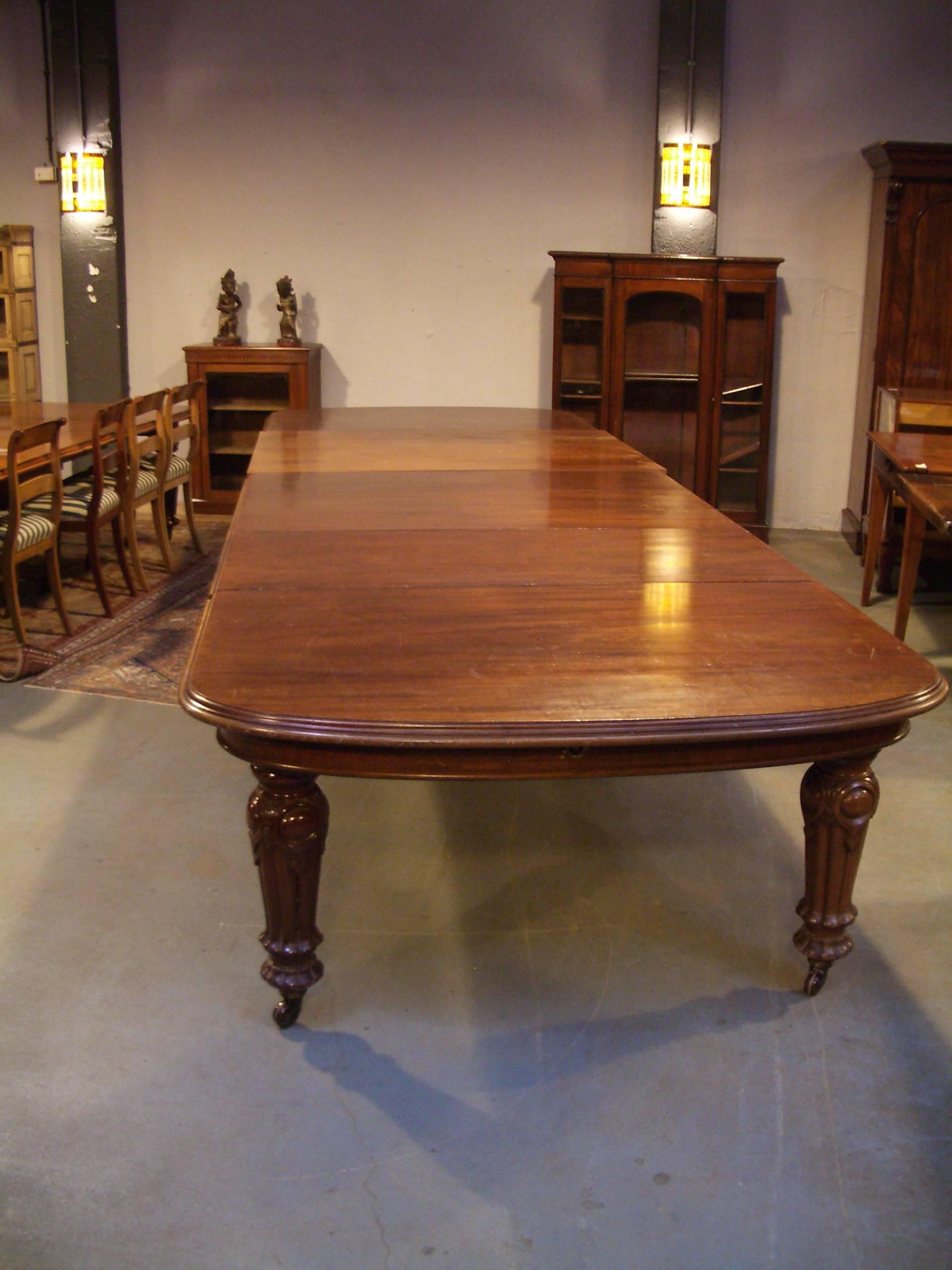 Mahogany Great Impressive Antique Victorian Dining Table