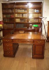 19th Century Antique Mahogany Partners Desk