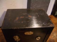 Small Antique Safe in Original and Functional Condition with Two Keys