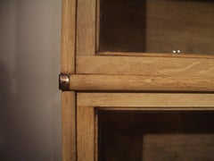 Antique Oak Globe Wernicke Bookcase in Unfinished Oak
