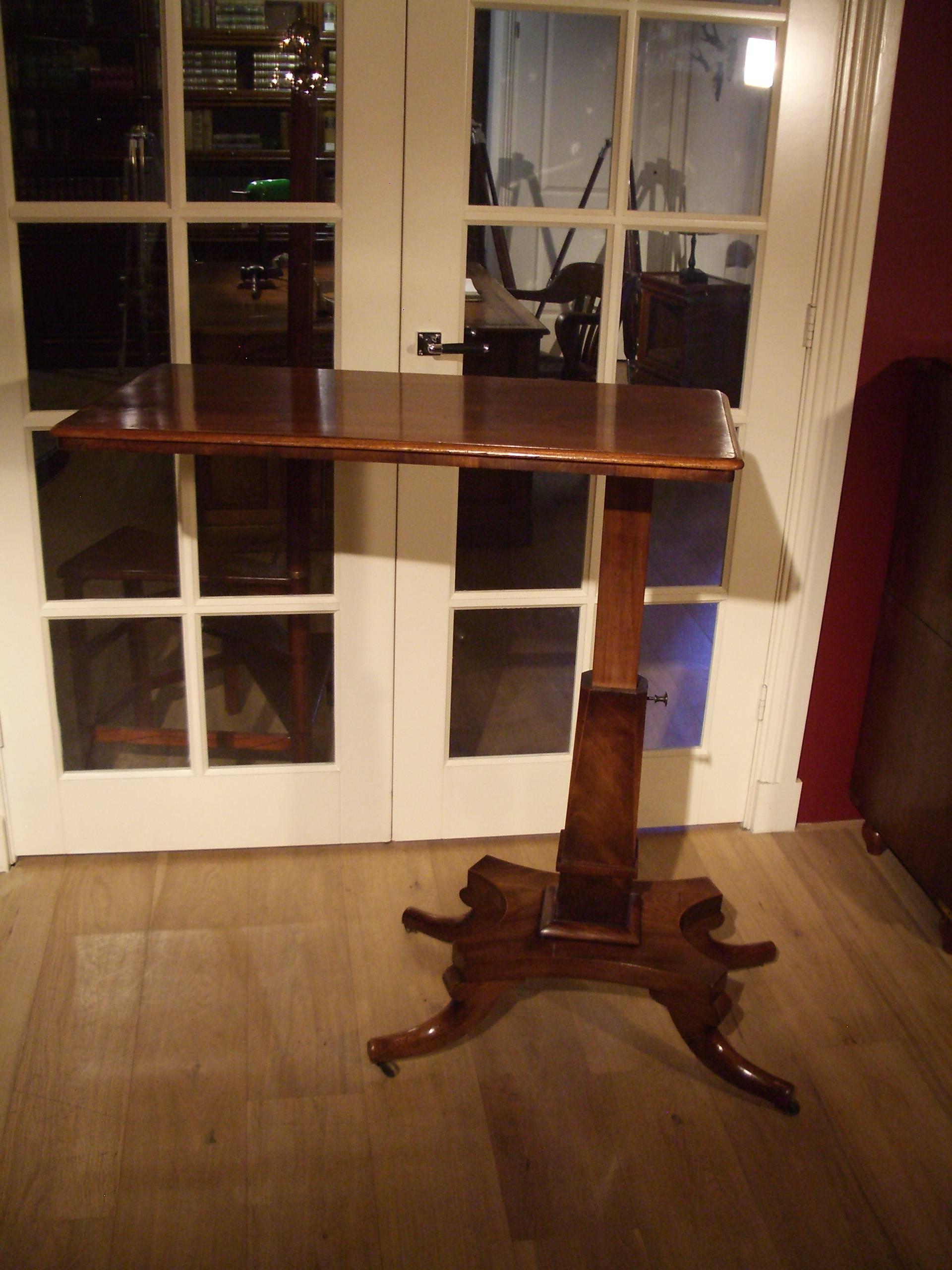 19th Century Adjustable Mahogany Regency Table 3