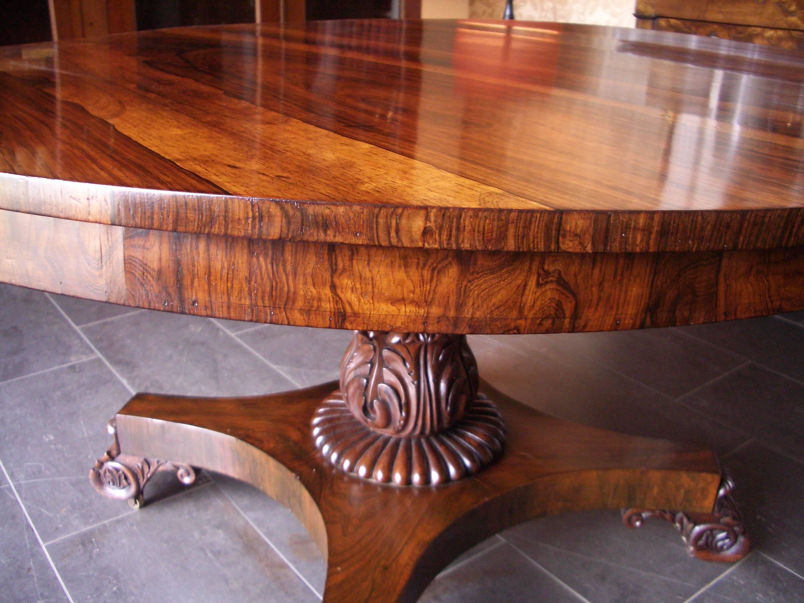William IV Rosewood Round Dining Table 1