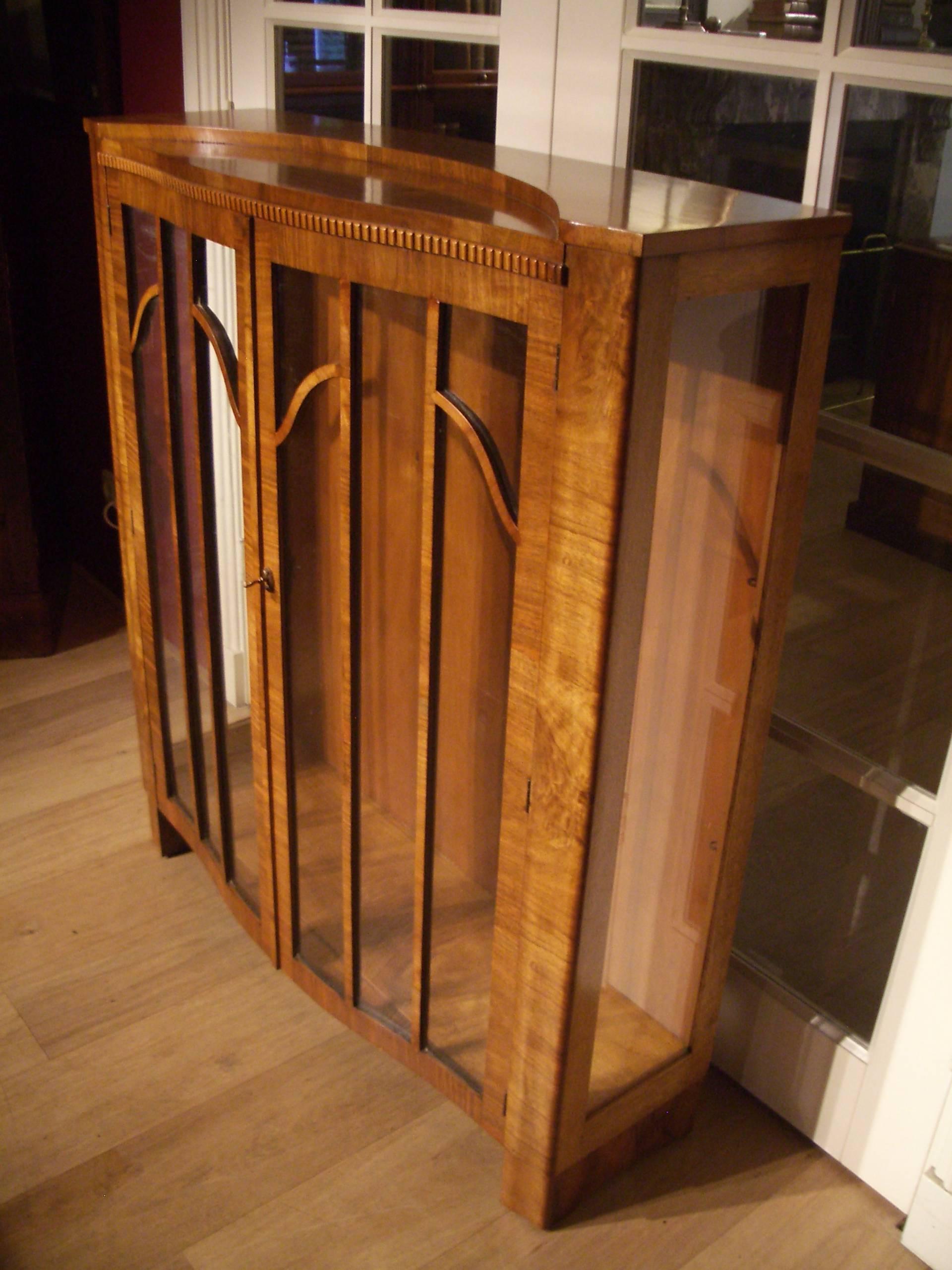 British Original Art Deco Display Cabinet
