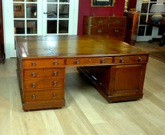 Big 19th Century, Victorian Mahogany Partners Desk