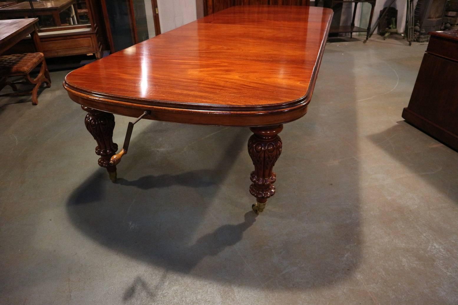 Big Antique Mahogany Victorian Dining Table at 1stDibs