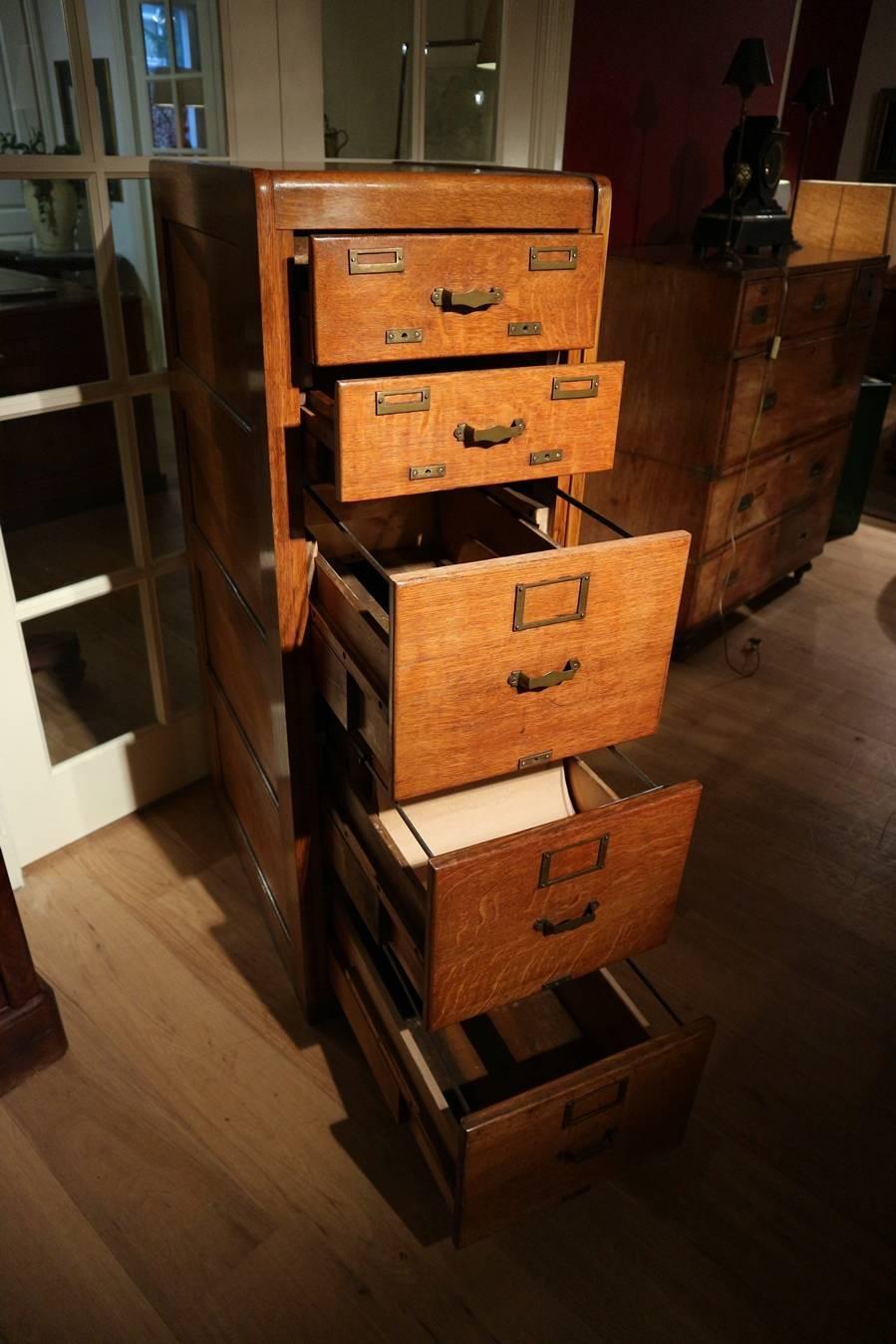 Edwardian Oak Filing Cabinet