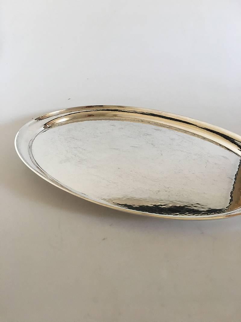 Georg Jensen sterling silver oval tray No. 223 L. Measures 44 x 31.5 cm (17 21/64