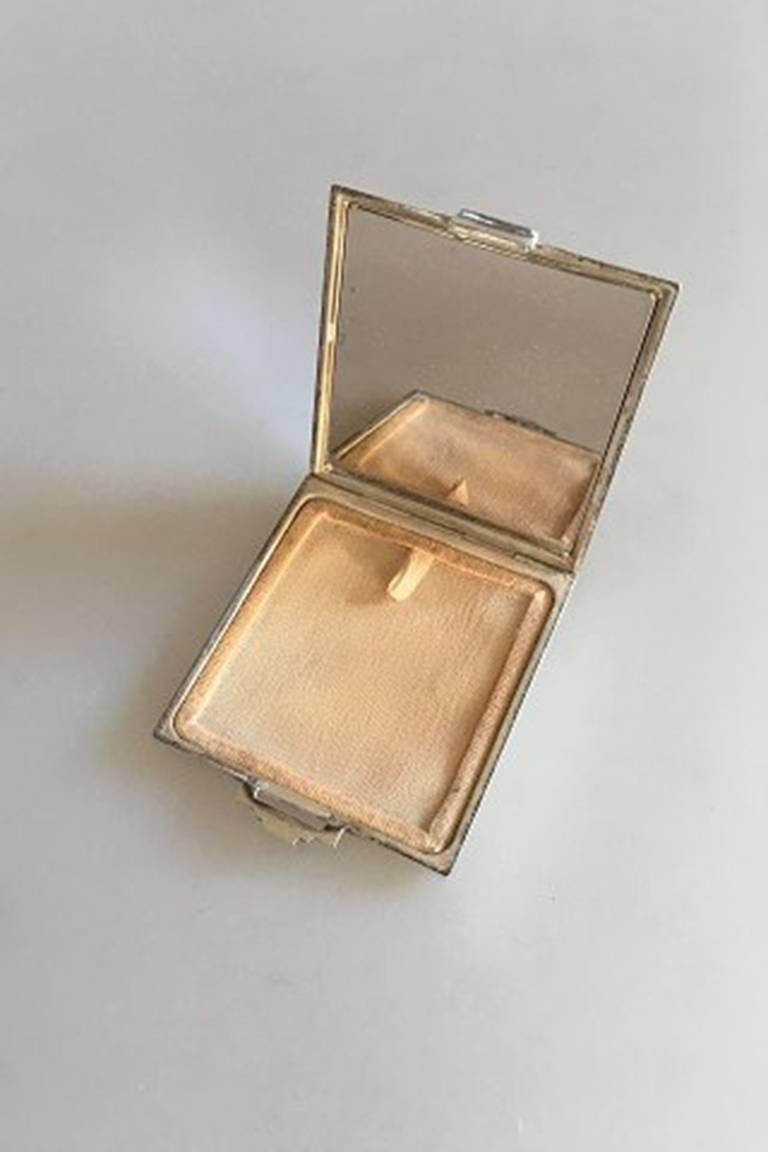 Art Deco Georg Jensen Sterling Silver Powder or Mirror Compact #226D from 1933-1944