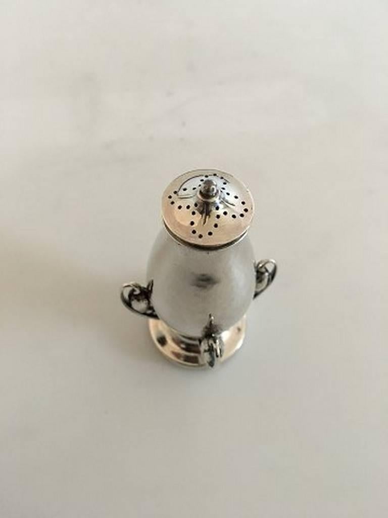 Art Nouveau Georg Jensen Sterling Silver Blossom Pepper Shaker #2B For Sale