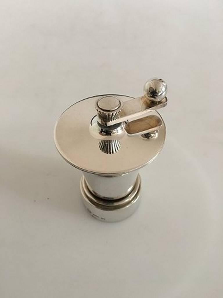 Art Deco Georg Jensen Pyramid Pepper Mill in Sterling Silver by Harald Nielsen #632B