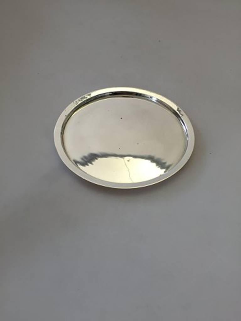 Georg Jensen sterling silver tray. Measures 13.8cm and is in good condition.