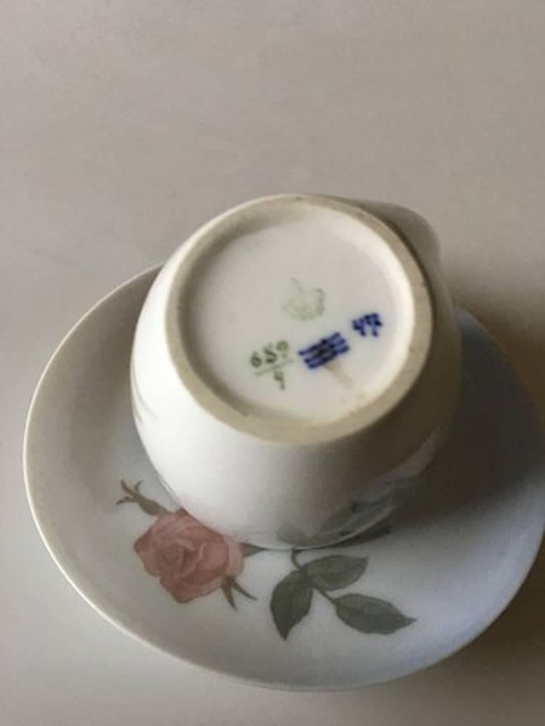 Danish Royal Copenhagen Art Nouveau Small High Handled Cup and Saucer. No. 689/4 For Sale