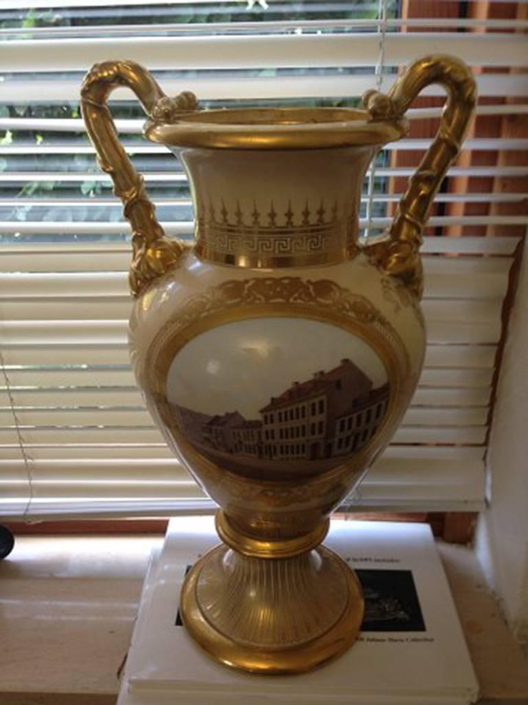 Bing & Grondahl large unique ornamental vase from 1860-1880.