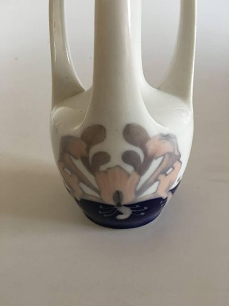 Danish Royal Copenhagen Art Nouveau Vase with Three Handles #290/60B