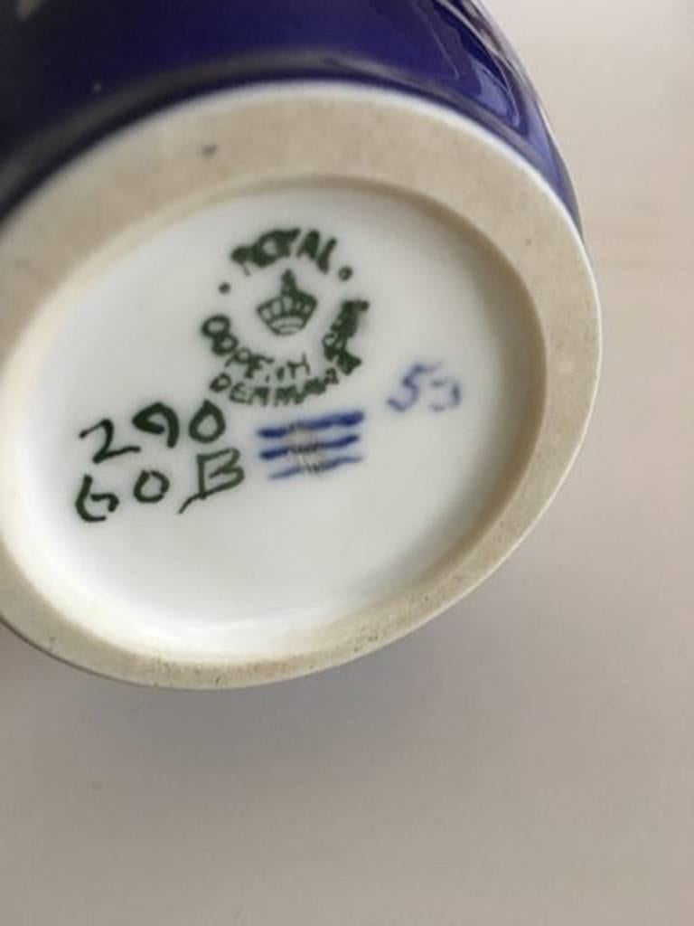 Hand-Painted Royal Copenhagen Art Nouveau Vase with Three Handles #290/60B