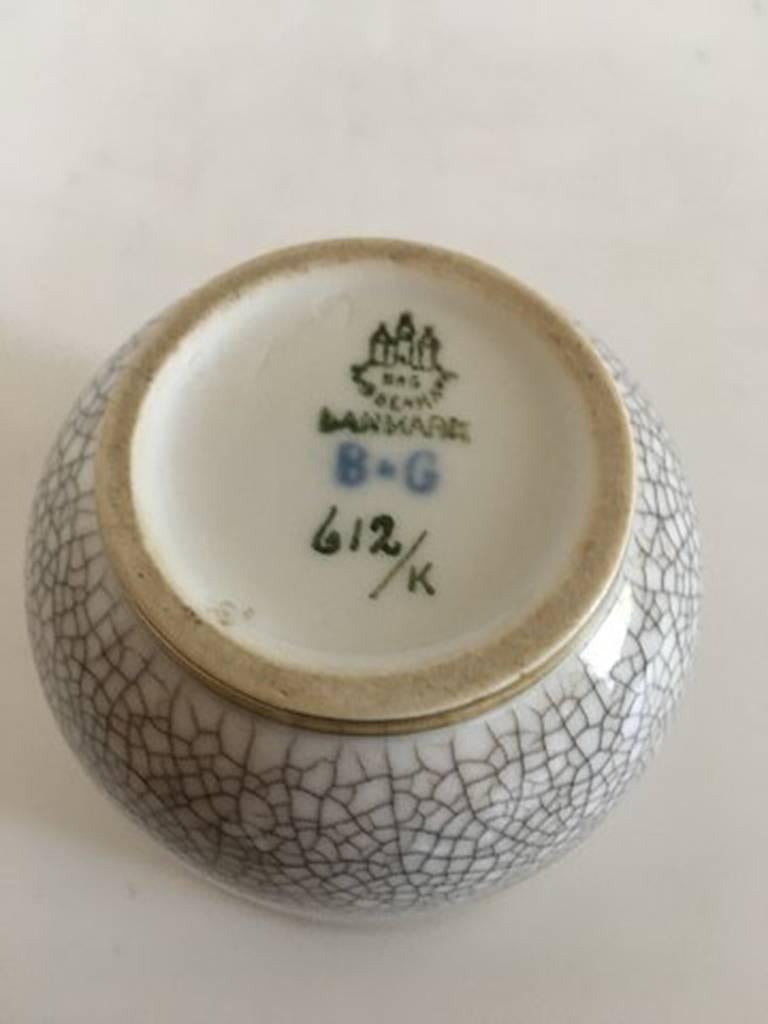 Other Bing & Grondahl Crackle Vase with Gold Insignia #612/K For Sale