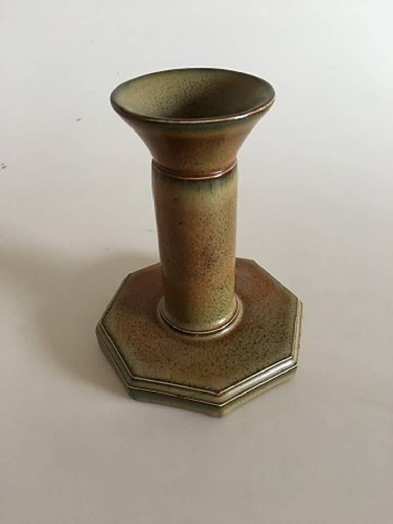 Art Deco Bing & Grondahl Stoneware Candlestick #E757 For Sale