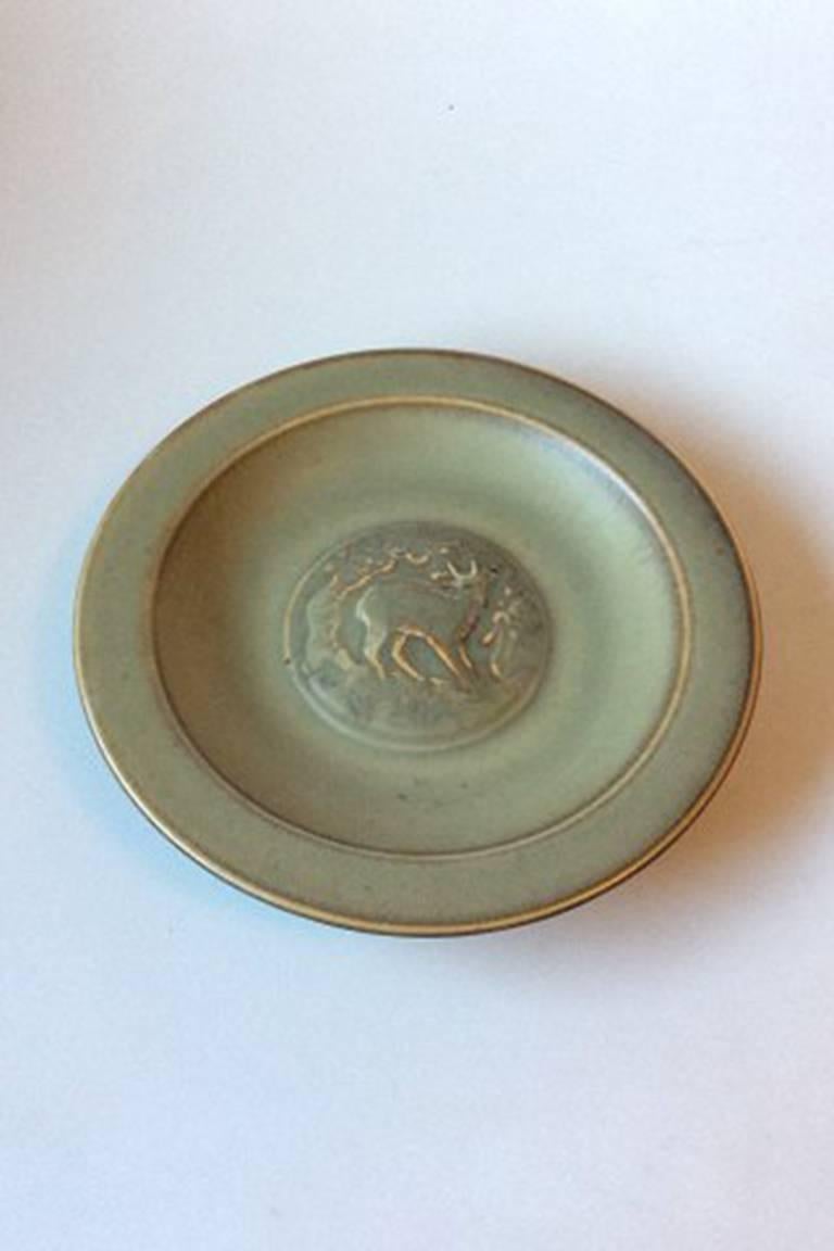 Danish Bing & Grondahl Stoneware Bowl in Egg Shell Glaze #S839 For Sale