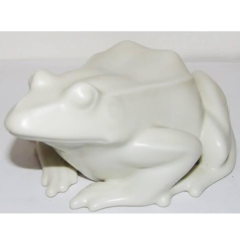 Bing & Grondahl frog in matte iron glaze. Measures 15cm and is in good condition.
