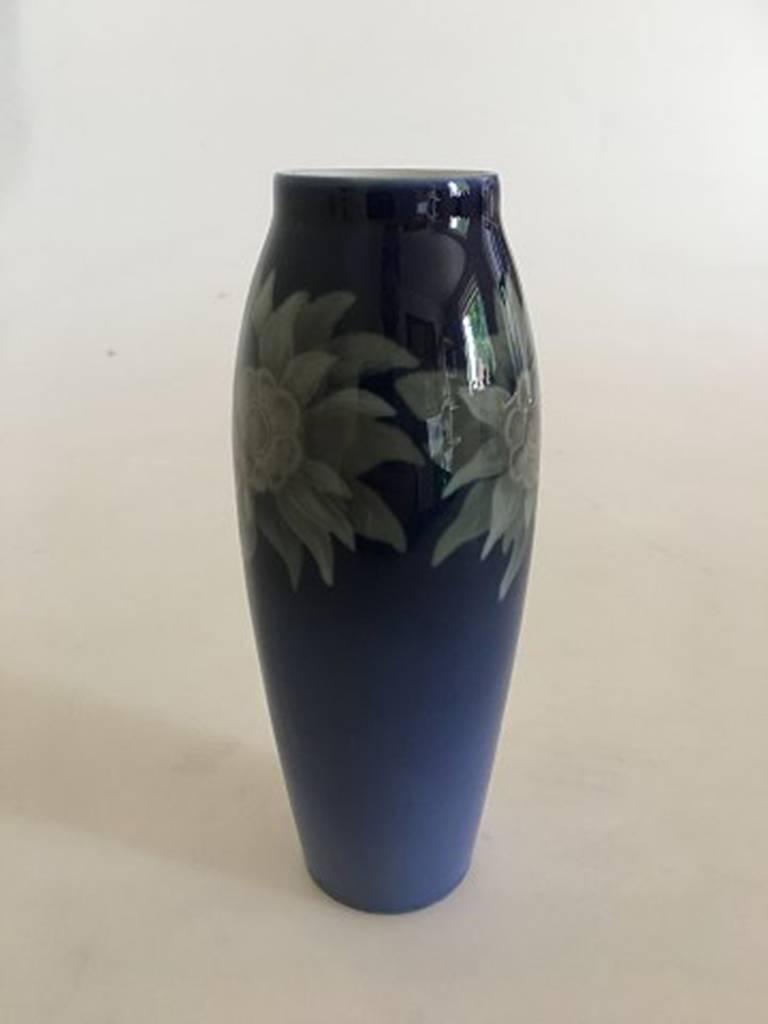 Bing & Grondahl Art Nouveau unique vase by Marie Smith #6044/56B. Measures 16.5 cm and is in good condition.