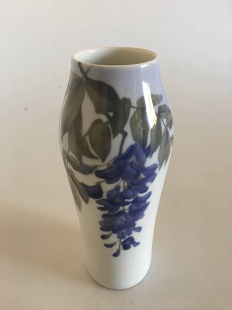Art Deco Royal Copenhagen Vase #181/232 with Wisteria Flower Motif For Sale
