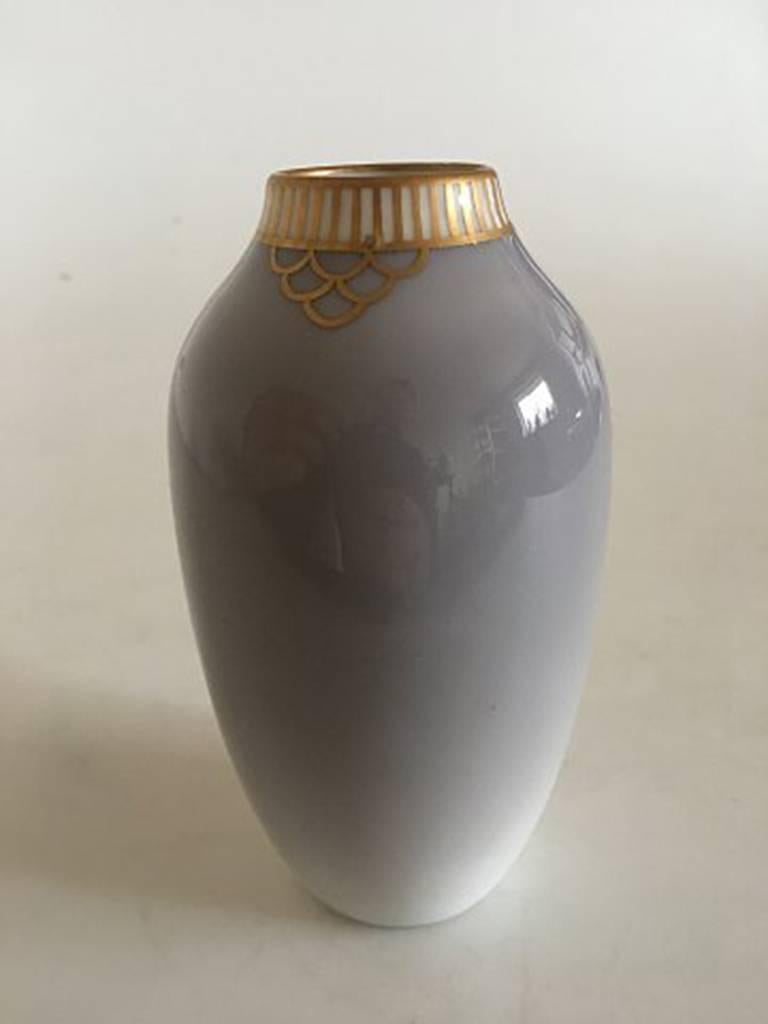 Danish Royal Copenhagen Art Nouveau Vase #239 with Gold For Sale
