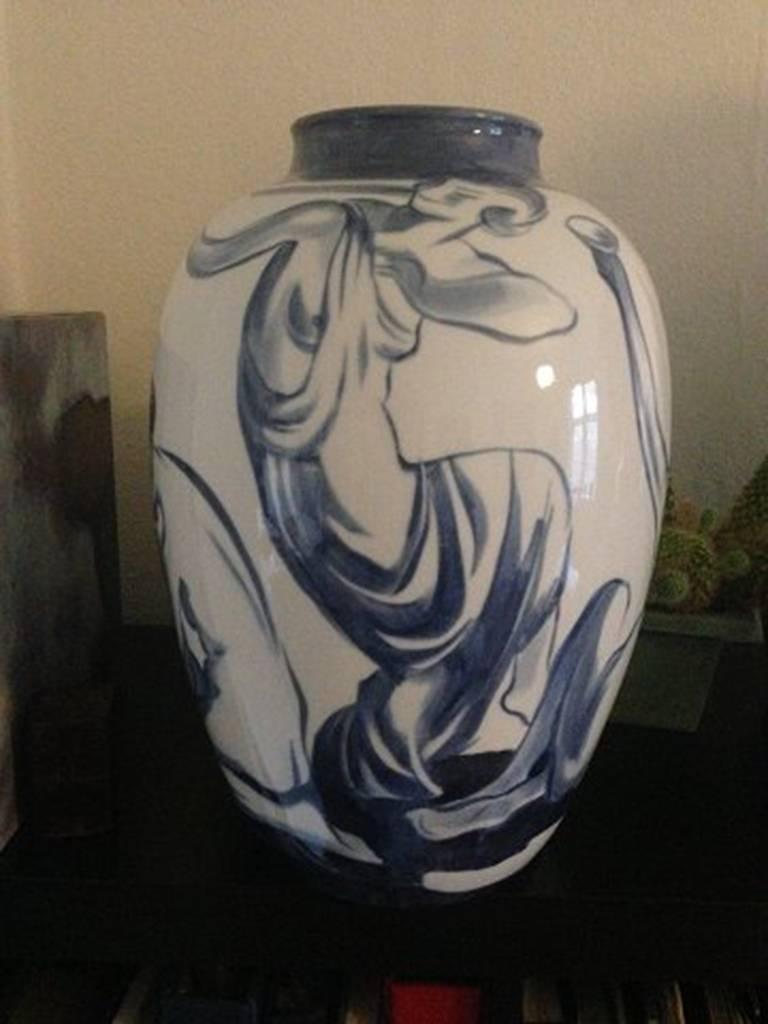 Danish Bing & Grondahl Art Nouveau Unique Vase For Sale