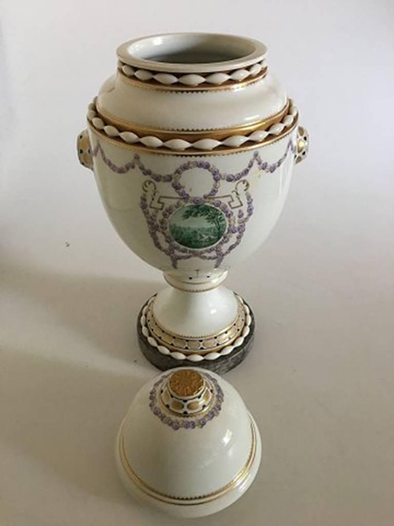 Danish Bing & Grondahl Unique Lidded Vase by E. Krogsbøll & Hans Tegner from 1914-1915 For Sale