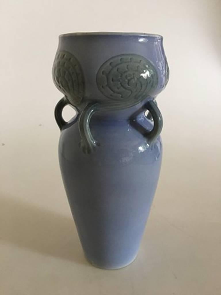 Art Nouveau Bing & Grondahl Unique Vase with Five Handles from a Fern For Sale