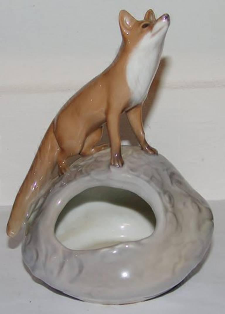 Porcelain Royal Copenhagen Art Nouveau Fox on Mount #546