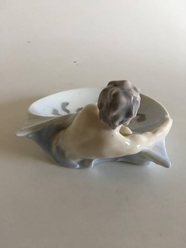 Danish Royal Copenhagen Art Nouveau Merman Dish #389/744