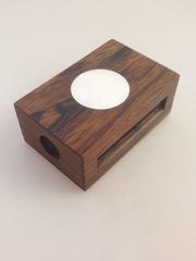 Hans Hansen Rosewood Matchbox with Sterling Silver Inlay