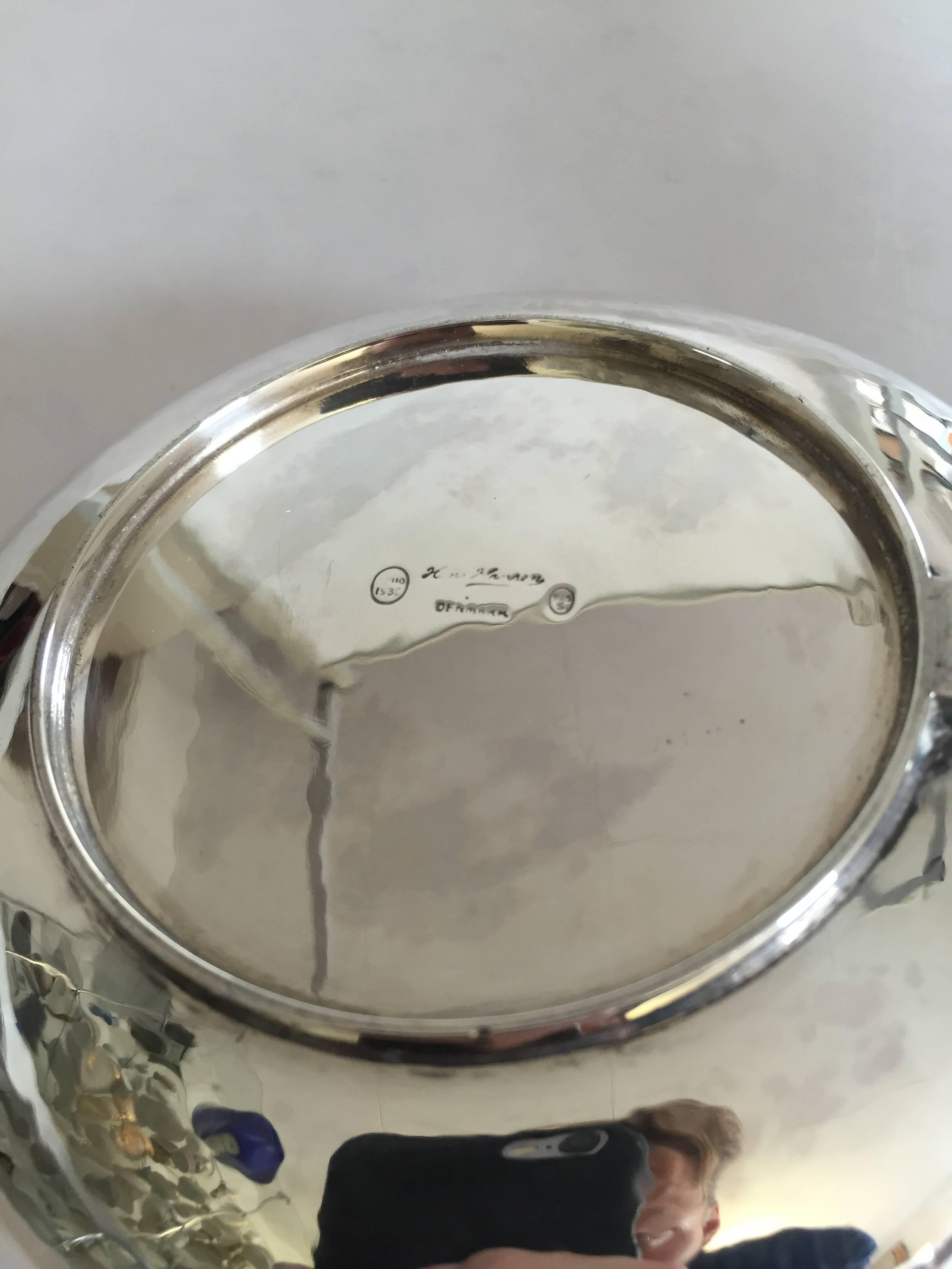 Art Deco Hans Hansen Sterling Silver Decorative Bowl #143 For Sale