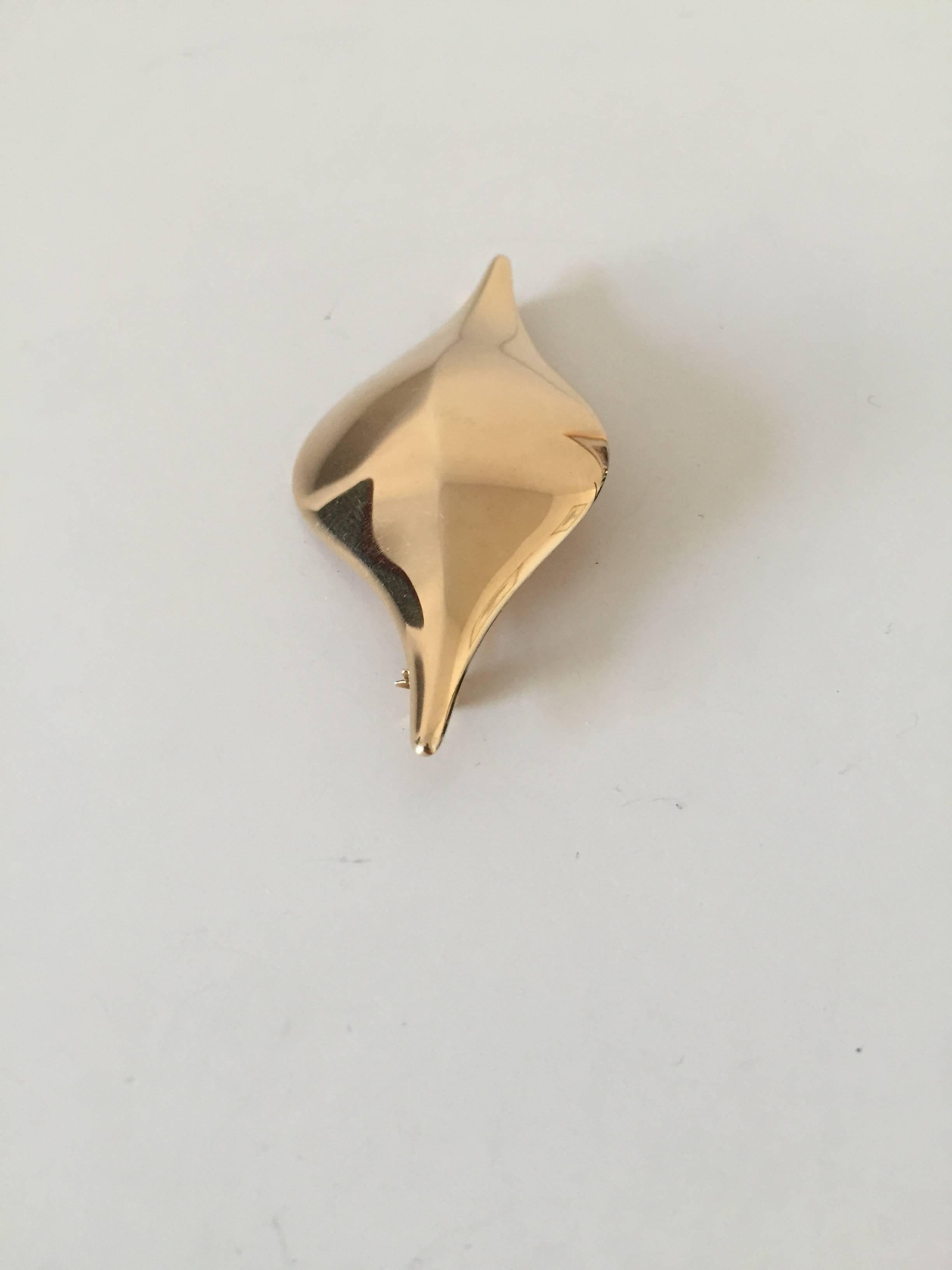 Danish Hans Hansen 18-Karat Gold Brooch