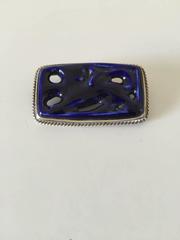 Royal Copenhagen Jais Nielsen Sterling Silver and Porcelain Brooch