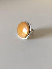Anello in argento Sterling Bent Knudsen #35 con ambra