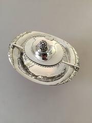 Early 20th Century Georg Jensen Silver Caviar Dish Tray