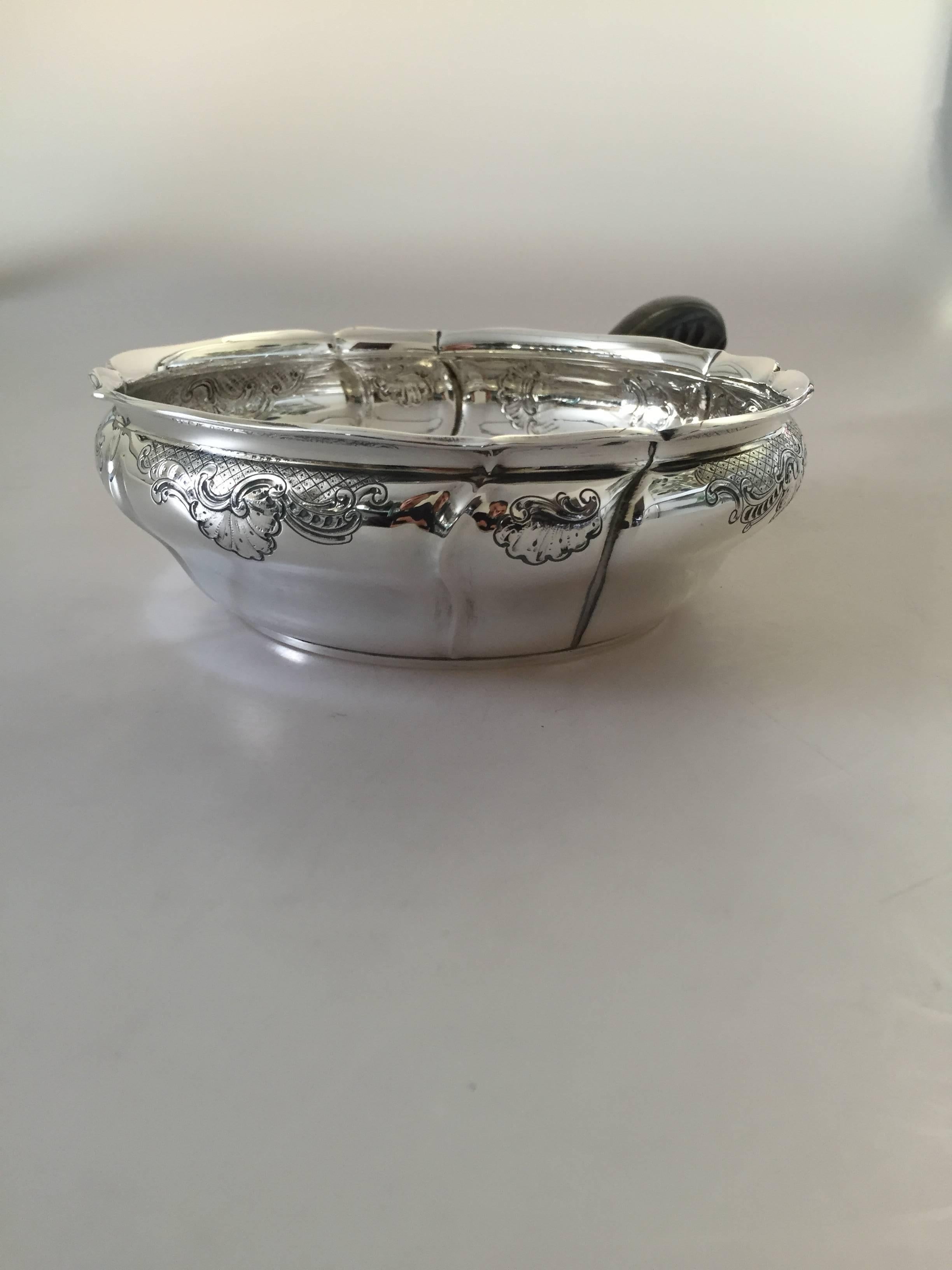 Svend Toxværd Silver Ornamented Sauce Pan with Handle In Good Condition For Sale In Copenhagen, DK