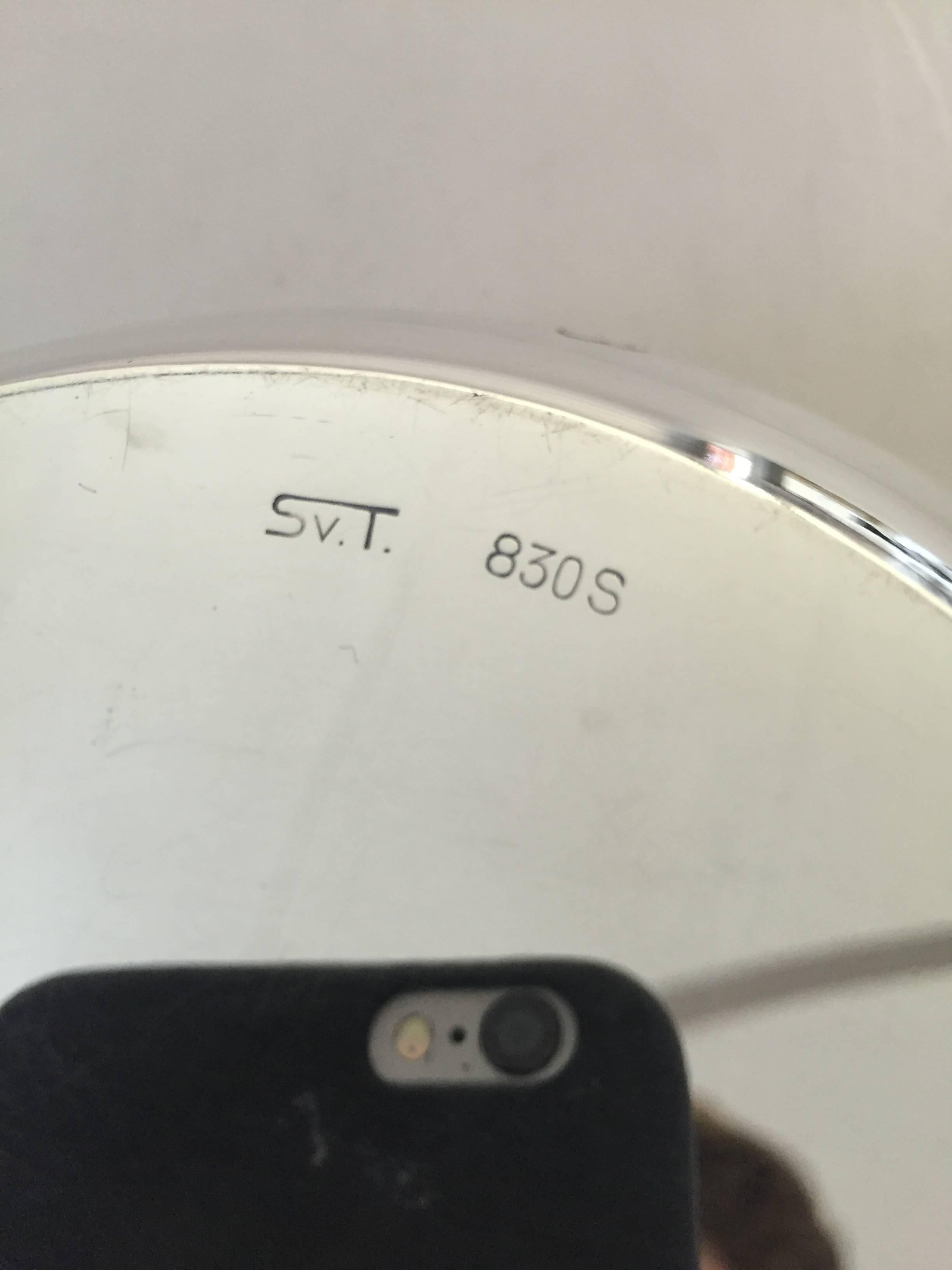 20th Century Svend Toxværd Silver Ornamented Sauce Pan with Handle For Sale