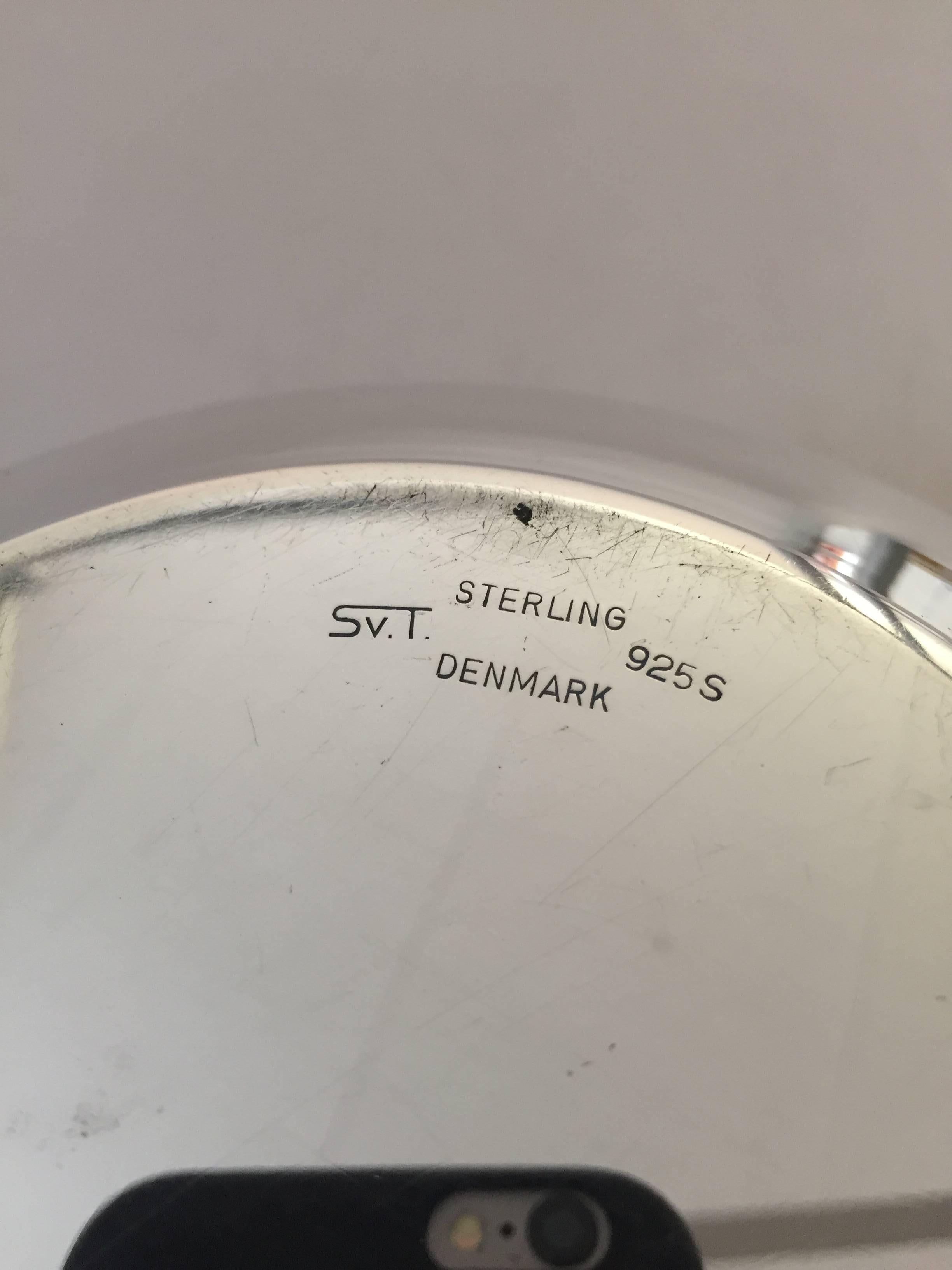 Danish Svend Toxvaerd Sterling Silver Sauce Pan with Handle In Excellent Condition In Copenhagen, DK