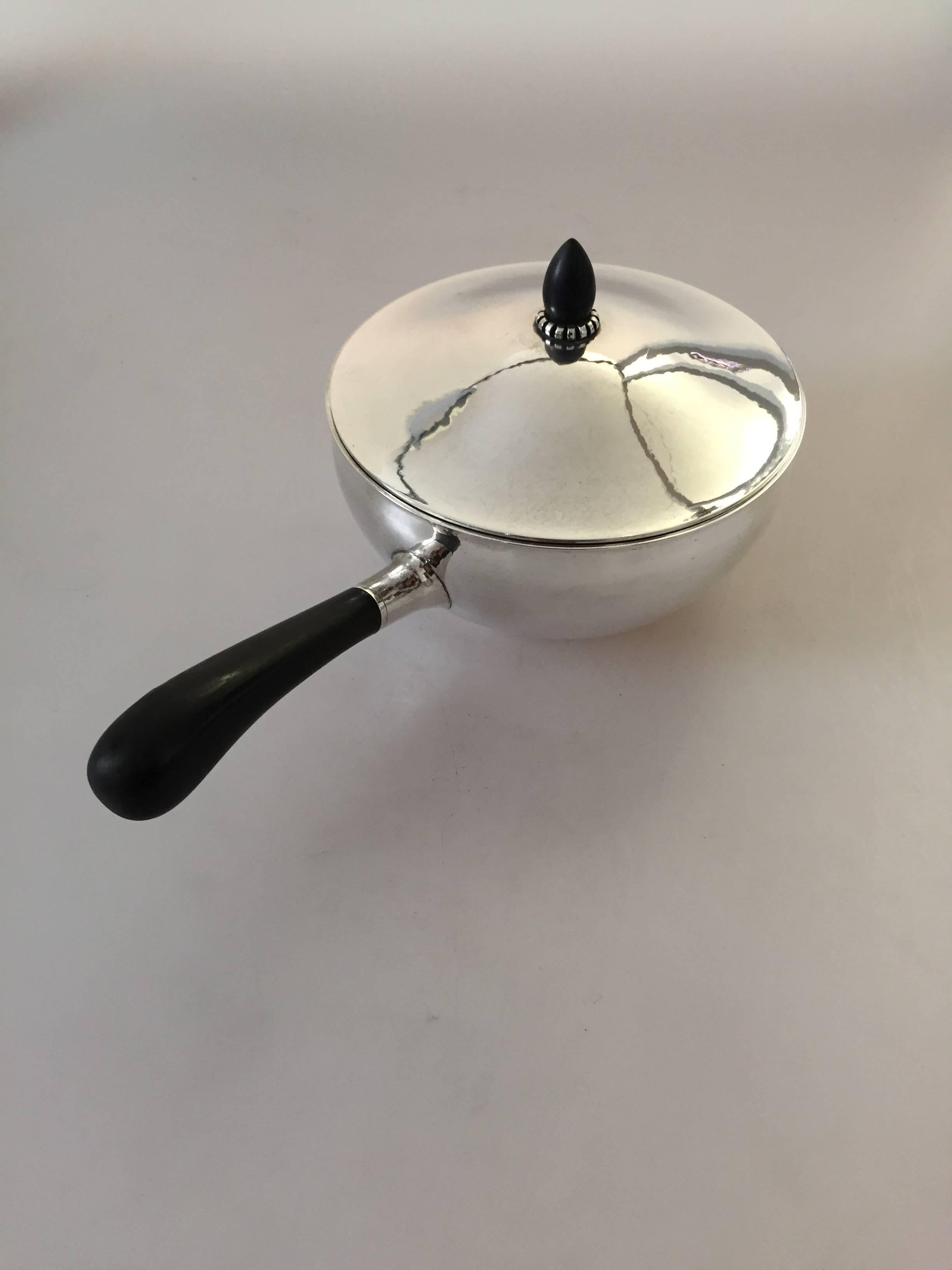 20th Century Evald Nielsen Sterling Silver Casserole with Lid For Sale
