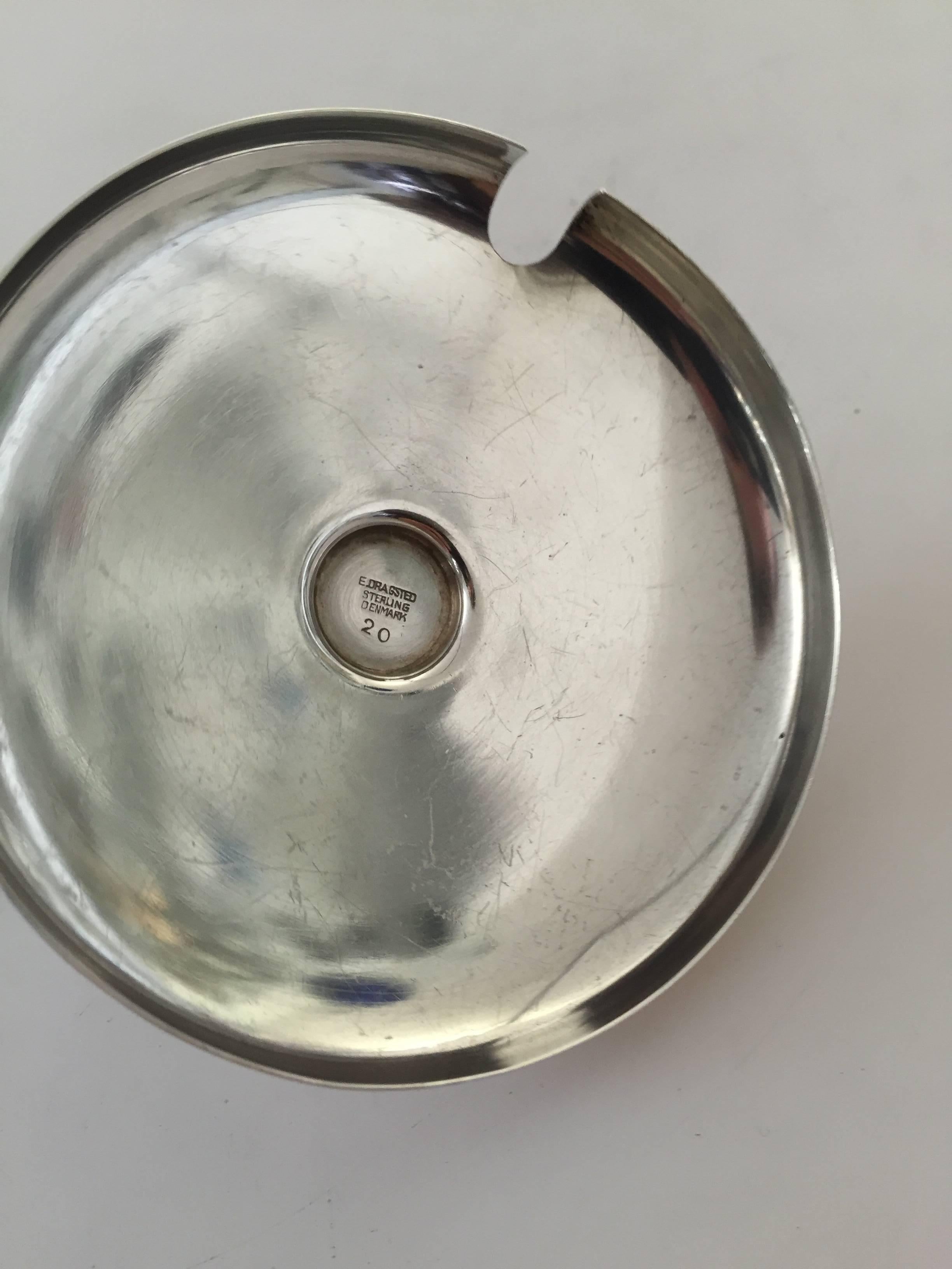 Danish E. Dragsted Sterling Silver Modern Marmalade Lid For Sale at ...
