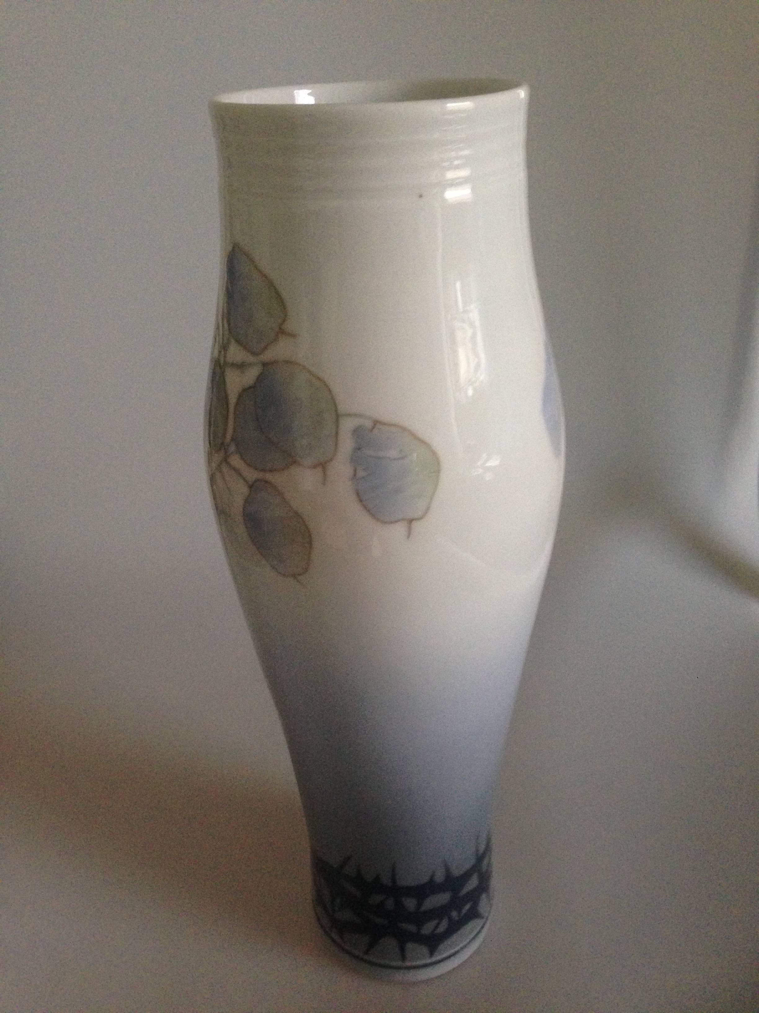 Danish Royal Copenhagen Unique Art Nouveau Vase by Berta Nathanielsen, 1906