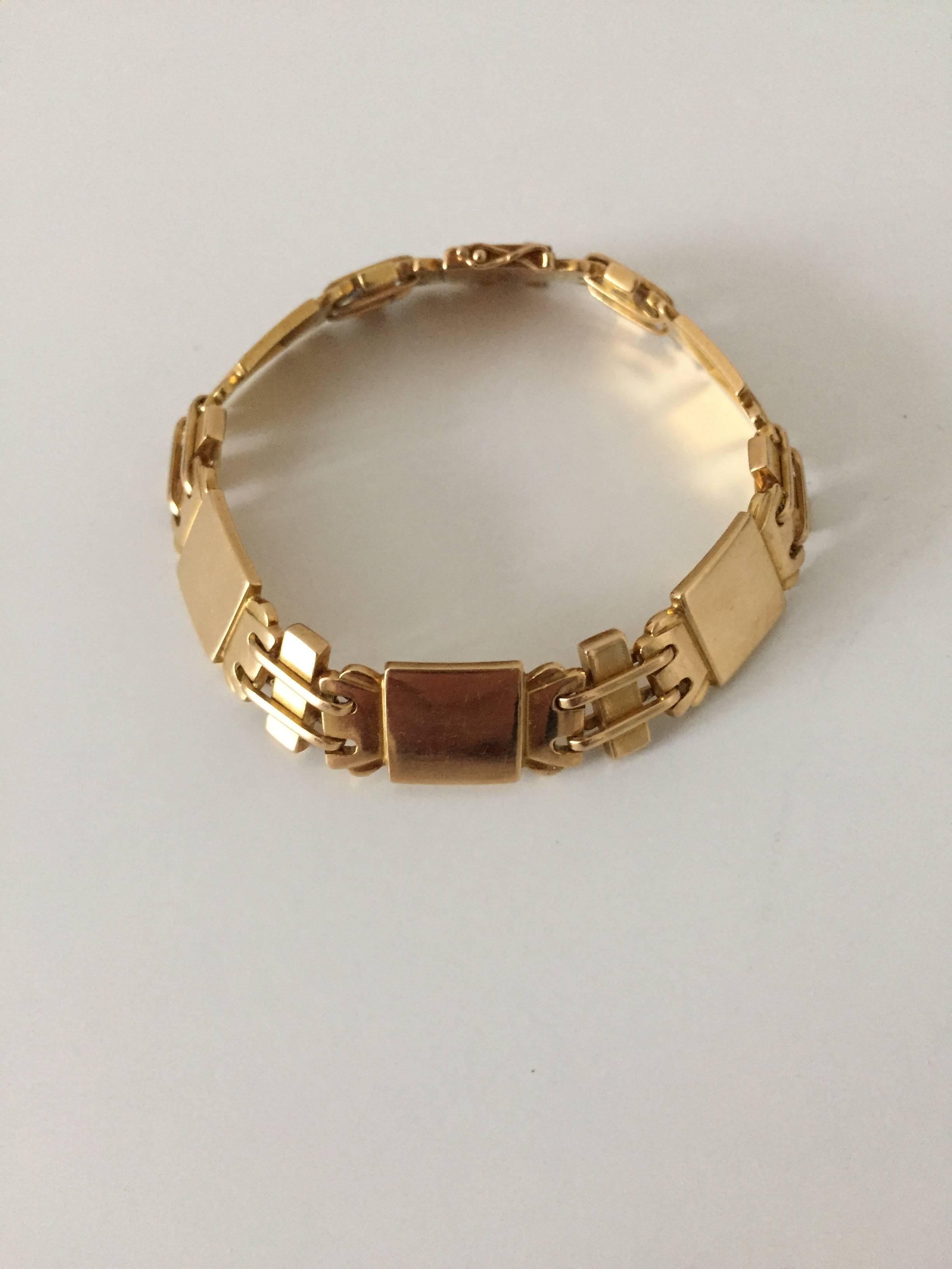 Georg Jensen 18-Karat Gold Bracelet In Good Condition In Copenhagen, DK