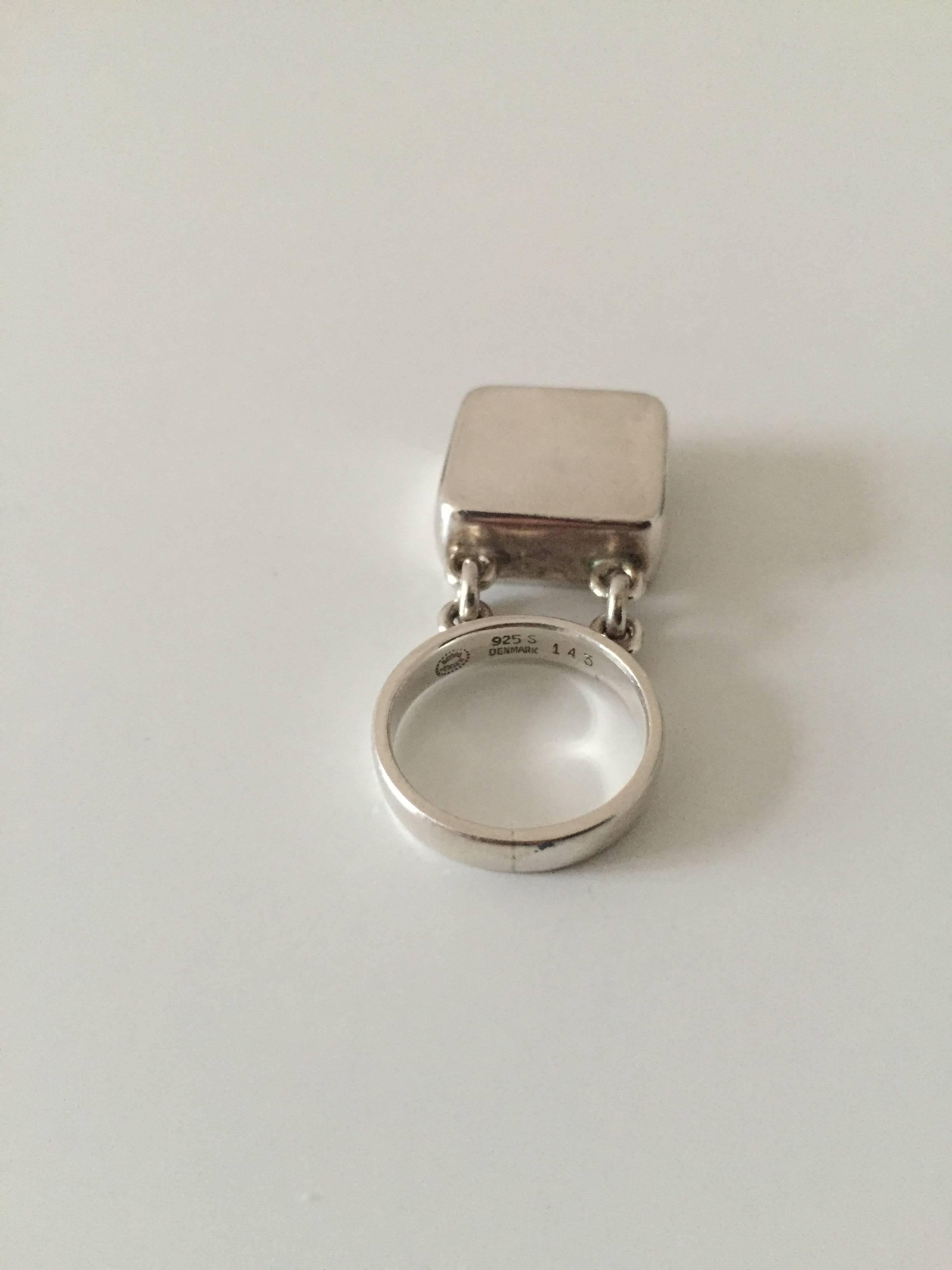 Georg Jensen Sterling Silver Ring Designed by Astrid Fog In Good Condition In Copenhagen, DK