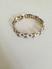 Anton Michelsen Sterling Silver Daisy Bracelet with Enamel