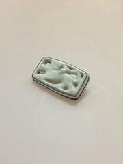 Royal Copenhagen A. Dragsted Jais Nielsen Sterling Silver and Porcelain Brooch