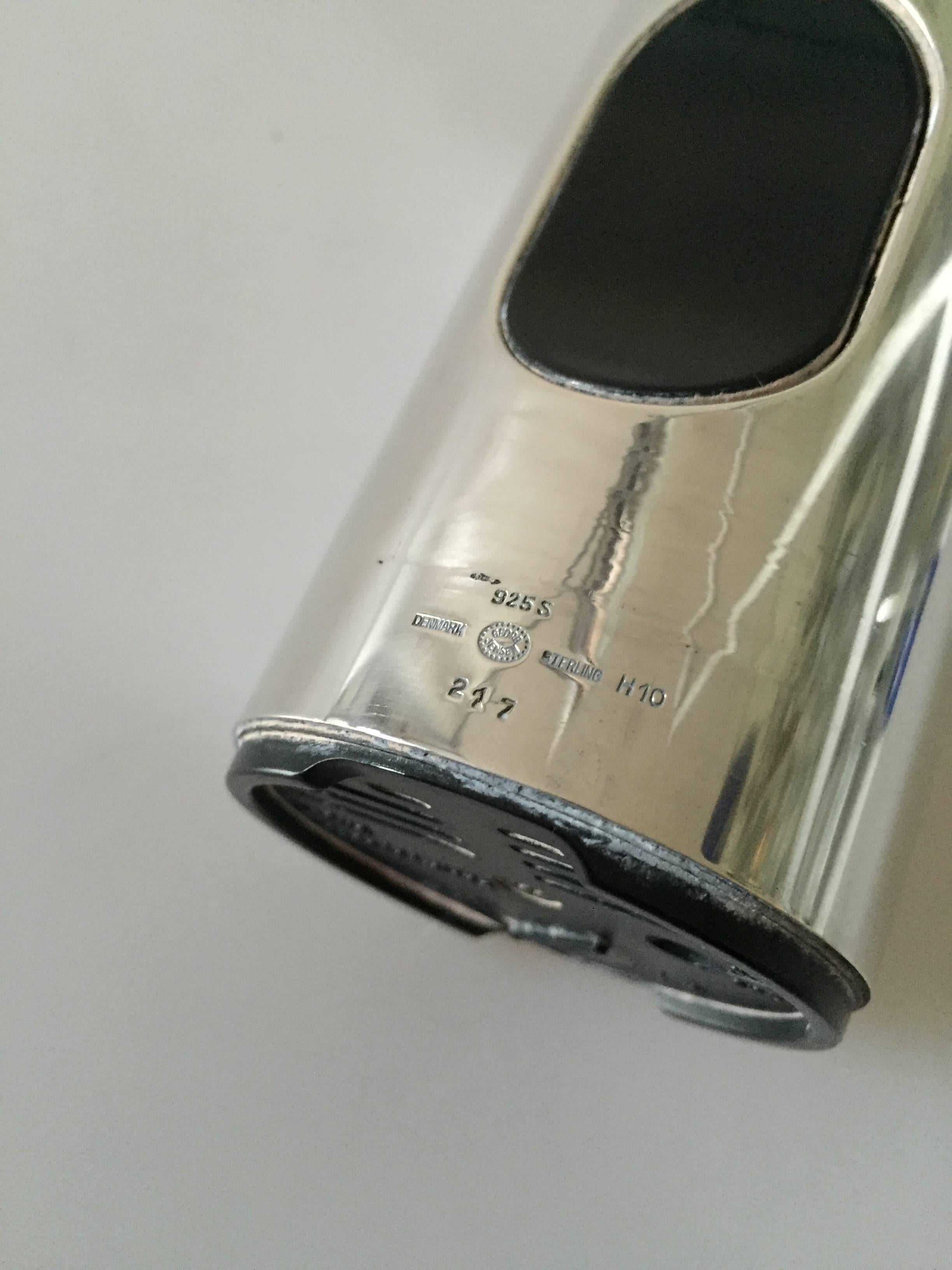 Georg Jensen Sterling Silver Lighter In Excellent Condition For Sale In Copenhagen, DK